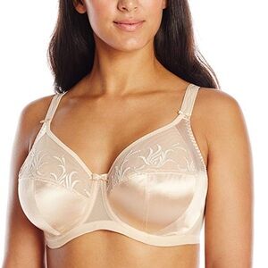 Elomi Nude Tan Full Coverage Caitlyn Embroidered Bra Size 38K